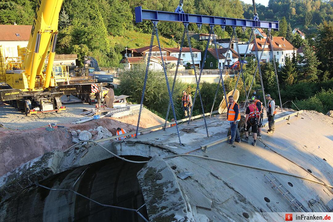 Br&uuml;ckenabriss in Kronach