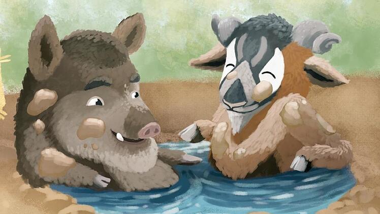 Liebevoll illustriert ist das Kinderbuch "Wildschwein Odin auf der Suche nach Freundschaft". Foto: Tobis Wallrapp