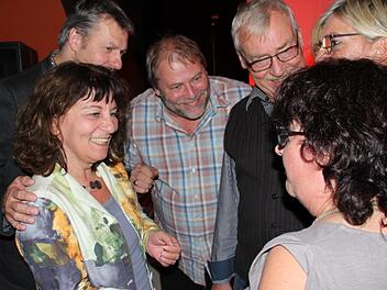 Martina Stamm-Fibich  feierte bei der SPD-Wahlparty im Erlanger E-Werk. Christian Bauriedel