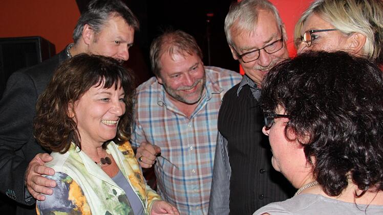 Martina Stamm-Fibich  feierte bei der SPD-Wahlparty im Erlanger E-Werk. Christian Bauriedel