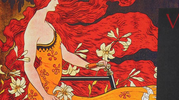 Mit erotischen Bildern wurde für Räder geworben - hier auf dem Bild zum Beispiel auch für Herrenräder.