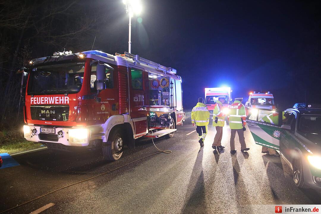Schwerer Unfall zwischen Roth und Allersberg