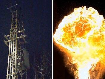 Feuerwehr Grafengehaig: "Mächtiger Feuerball" und Stromausfall wegen Schneesturm - "Wie ein Blitz, nur in Gelb"
