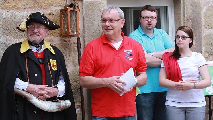 Türmer Armin Dominka, Eberhard Wohl, Rainer Schor, Katrin Wolter.Foto: Katharina Becht