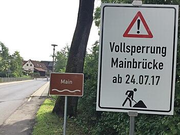 Die Mainbrücke wird saniert und für rund drei Monate gesperrt. Foto: Jürgen Gärtner
