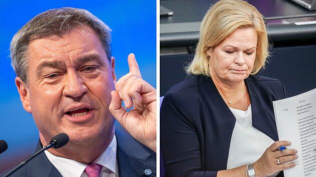 Faeser lehnt S&ouml;der-Vorschlag einer Obergrenze f&uuml;r Gefl&uuml;chtete ab