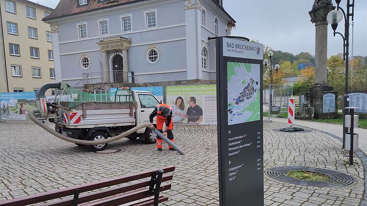Vergangene Woche fällte der städtische Bauhof alle Bäume rund um das alte Rathaus. Foto: Julia Raab