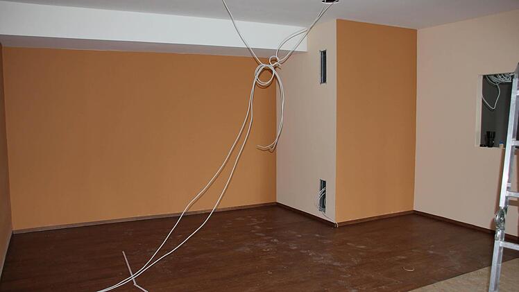 Hier werden sich bald Sitzplätze für einen Imbiss oder zum Kaffeetrinken befinden.