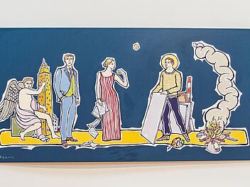 Moritz Götze: "Besuch im ATelier", Öl auf LEinwand, 2013, derzeit zu sehen im Kunstverein CoburgFoto: Jochen Berger