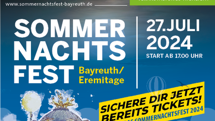 Bayreuth: Sommernachtsfest lockt im Juli zur Eremitage - Vorverkauf gestartet