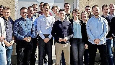 Das F&uuml;hrungsteam der Jungen Union Coburg-Land nach der Neuwahl.