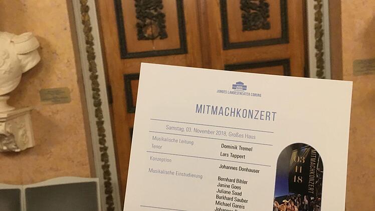 Toller Auftritt: Schüler und Jugendliche musizierten beim Mitmachkonzert im Landestheater Coburg unter Leitung von Dominik Tremel mit den Profis des Philharmonischen Orchesters.Foto: Jochen Berger