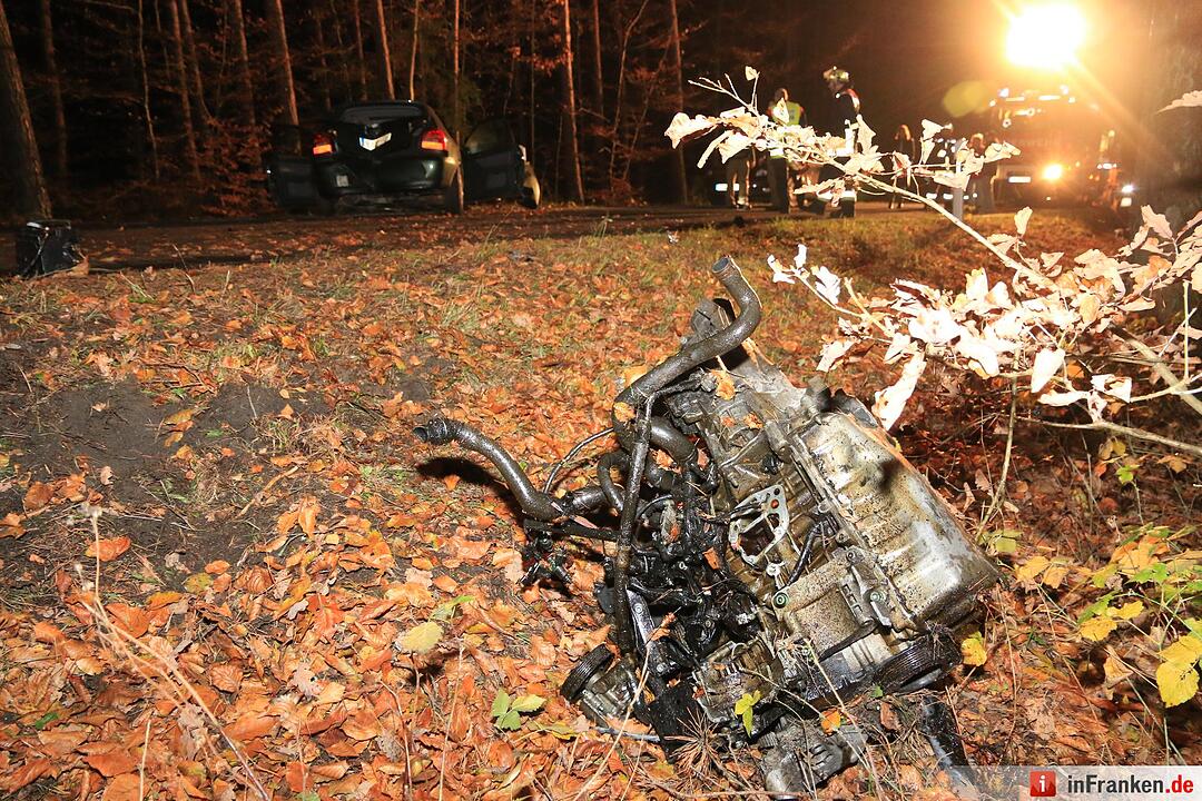 Schwerer Unfall wegen Wildwechsel bei Oberhaid