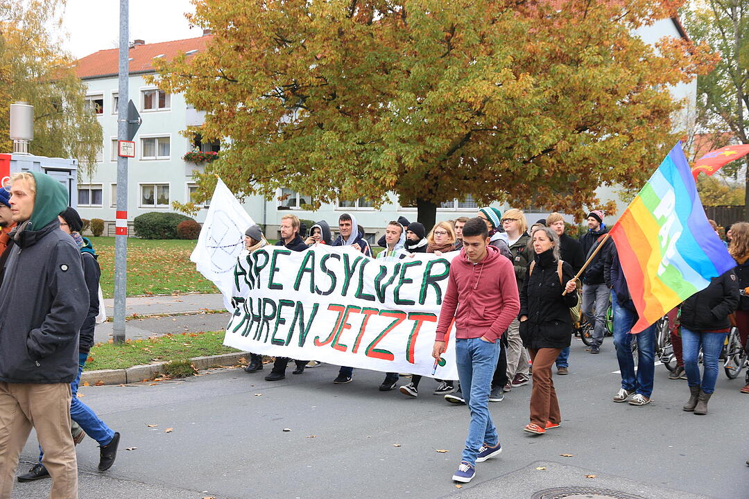 Linke Demo gegen Balkanzentrum Bamberg
