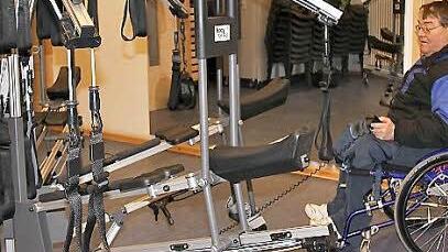 Auf Knopdruck entfaltet sich der "Body-Spider".