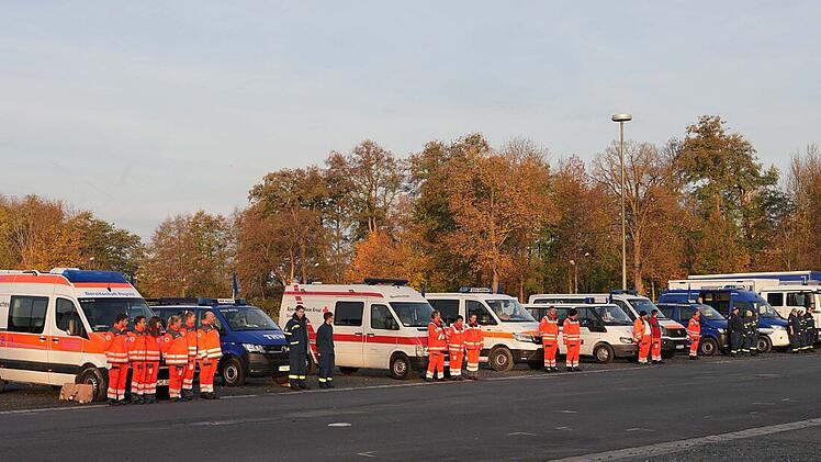Bayreuth: Einsatzkräfte proben den Ernstfall - 550 Meter lange Kolonne