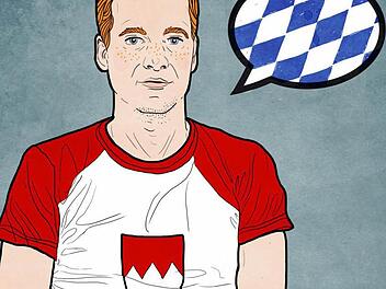 Zu viele Franken sprechen oberbayerische Mundart, beklagt ein Würzburger Professor.  Grafik: Romina Birzer