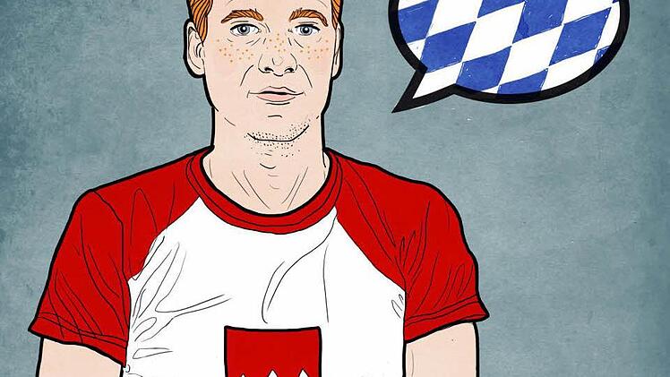 Zu viele Franken sprechen oberbayerische Mundart, beklagt ein Würzburger Professor.  Grafik: Romina Birzer