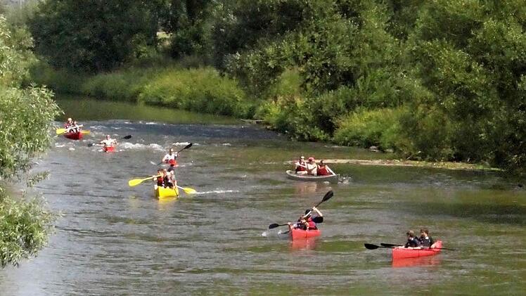 Der Main, der durchs Ebensfelder Gemeindegebiet flie&szlig;t, ist im Sommer Anziehungspunkt f&uuml;r Kanuwanderer. Foto: Matthias Einwag
