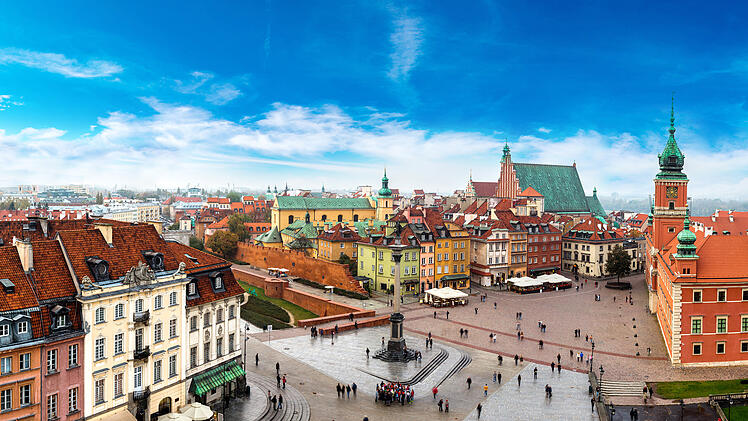Panoramic view of Warsaw