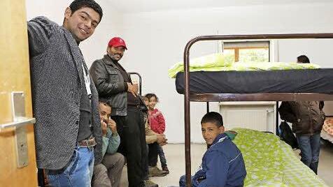 Die syrische Gruppe gewährt einen Einblick in ihr Zimmer.