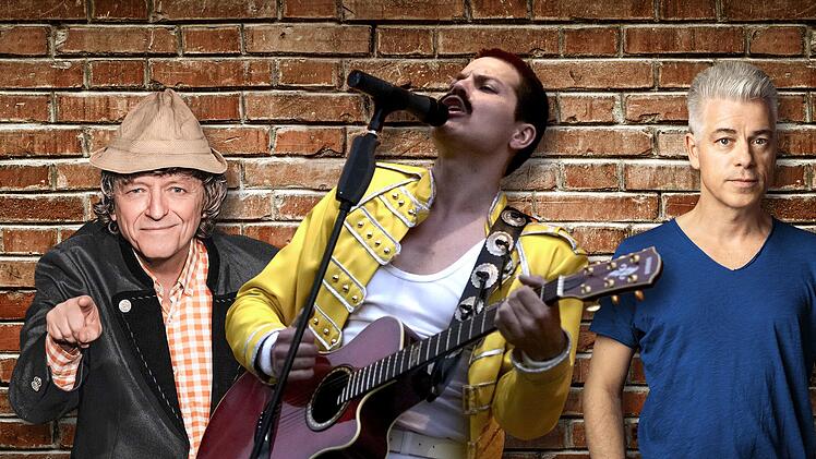 Künstler wie Erwin Pelzig (links), Michael Mittermeier (rechts) und die Coverband "God Save The Queen" (Mitte) kommen in den nächsten Wochen  auf die Plassenburg - die sinkenden Corona-Inzidenzen machen's möglich. Foto: Dita Vollmond, Photozone, Enrico Meyer/Collage: Dagmar Klumb