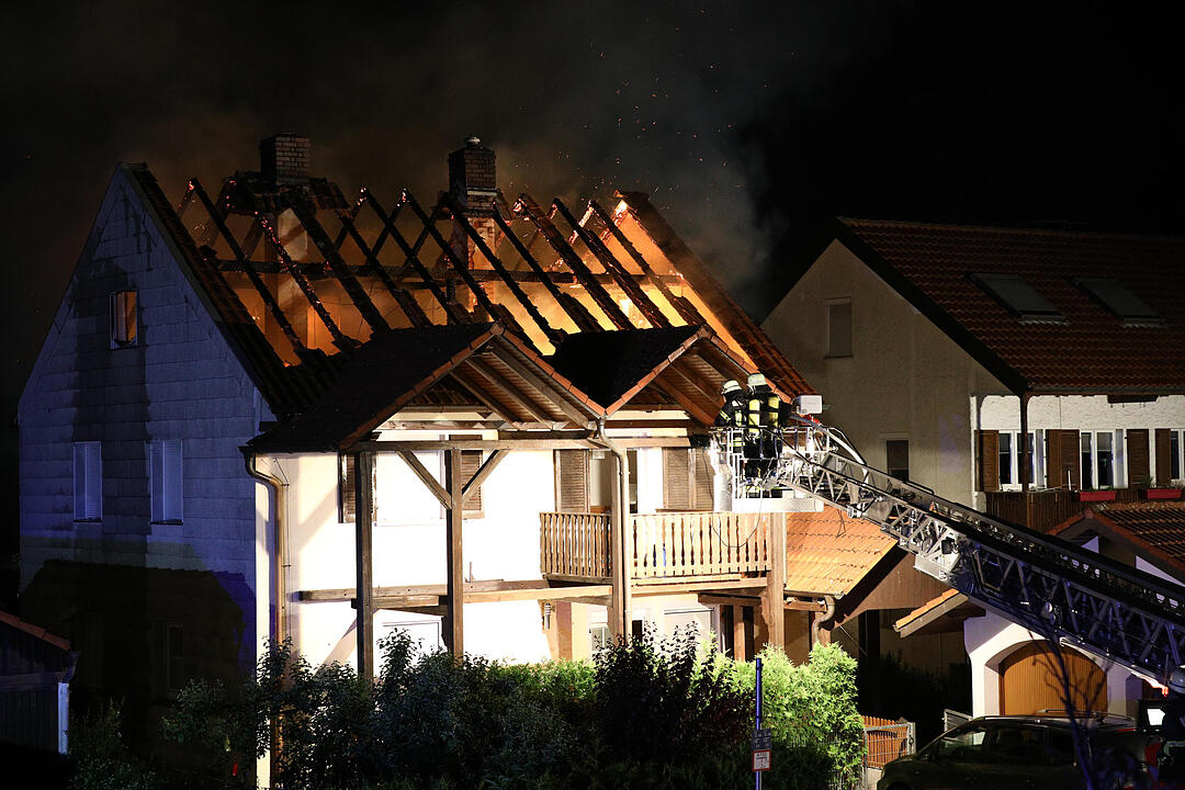 Gunzenhausen: Hoher Schaden bei Dachstuhlbrand