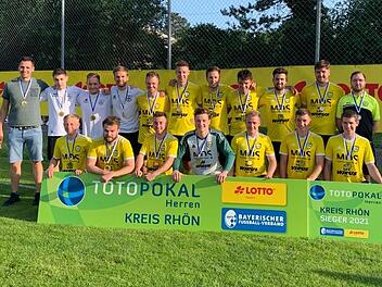 Bezirksligist FC Thulba wurde seiner Favoritenrolle gerecht und gewann mit einem 2:0-Sieg bei der SG Mellrichstadt/Frickenhausen das Kreisfinale im Totopokal. Foto: Christoph Adrio