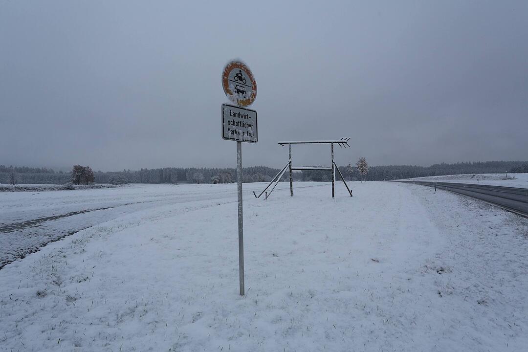 Erster Schneefall in Oberfranken