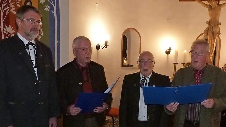 Der Viergesang mit (von links) Volker Kirschenlohr, Ludwig Beck, Reinhard von Ramin und Adalbert Nitzsche Foto: Klaus-Peter Wulf