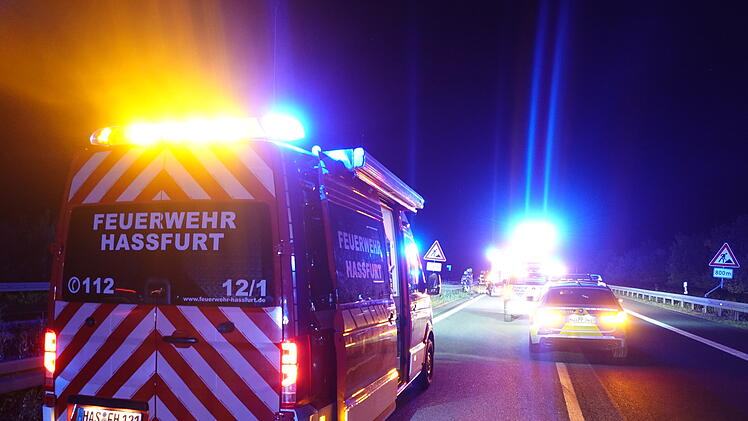 Unfall auf der A70: 100. Einsatz des Jahres für die Freiwillige Feuerwehr Haßfurt