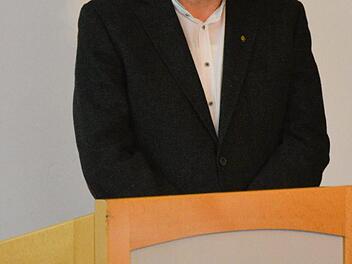 Peter Kapfer bei seinem Vortrag in Maria Bildhausen. Björn Hein
