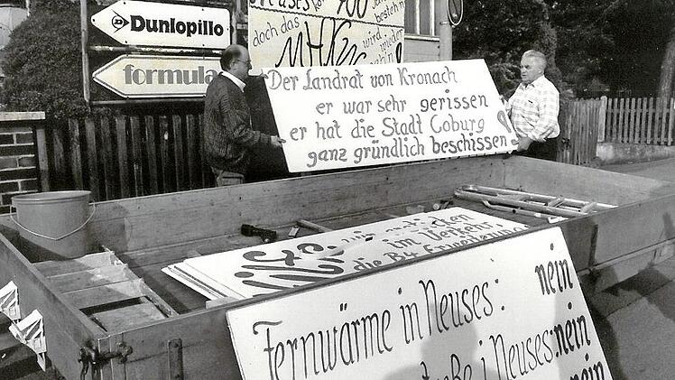 Der Protest gegen das Müllheizkraftwerk enthielt auch persönliche Angriffe gegen den "Kronacher Landrat" Heinz Köhler.