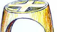 Der Bischofsring, der ebenso wie Brustkreuz und Stab in der Gold- und Silberschmiede der Abtei Münsterschwarzach gefertigt wurde, zeigt ein einfaches gleichschenkliges Kreuz, das von einer Kreisform eingefasst wird. So ist der Ring Symbol für Kreuz und Auferstehung des Herrn und für die Liebe Christi, die uns antreibt zum Dienst an den Menschen.