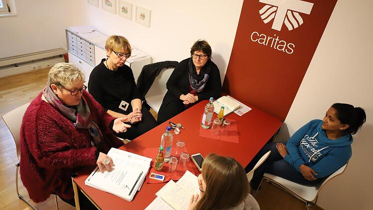 Cornelia Thron, Irene Piontek, Brigitte Wunder und Jana Schmidt (von links) bei der Gesprächsrunde.  Fotos: Marian Hamacher