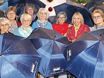 Der stabile Stockschirm, der vom VdK Lichtenfels verteilt wurde, kam sehr gut an.