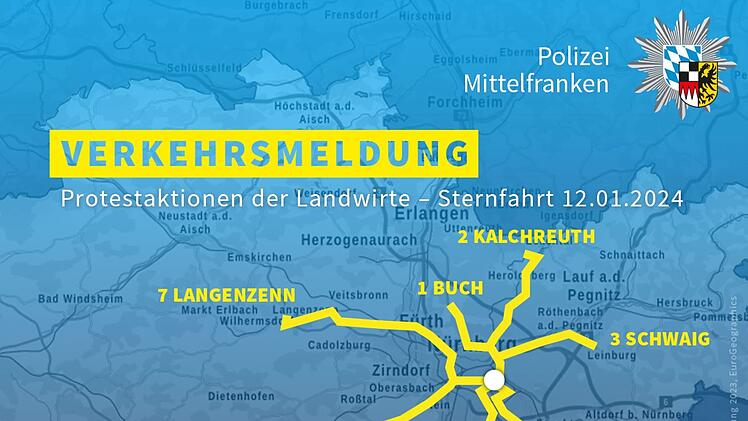 Nürnberg erwartet Mega-Bauernprotest: das sind die Verkehrsrouten