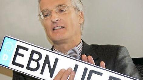 Professor Dr. Ralf Borchert bei der Präsentation seiner Idee in Ebern.