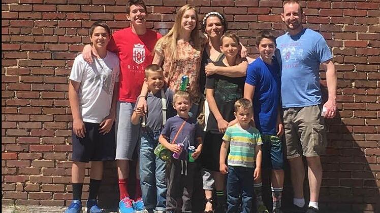 Eine Großfamilie: Maren und Rick Stafford haben acht Kinder