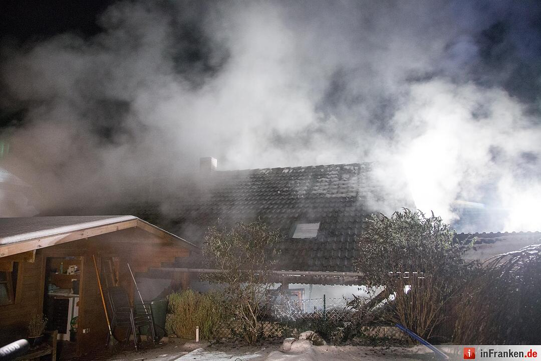 Werkstatt stand in Unterlauter in Flammen
