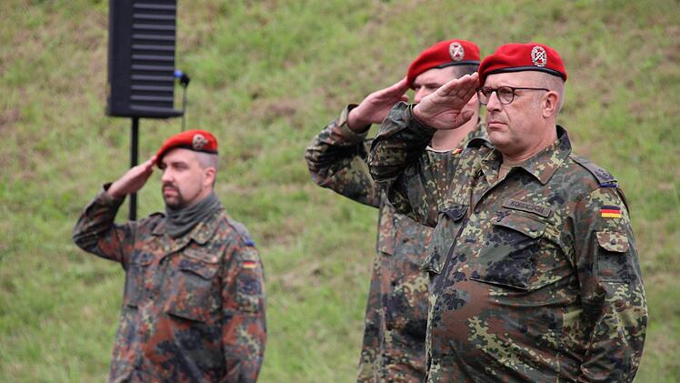 Verabschiedung von Oberstleutnant Christoph Päschel als Leiter Abteilung Führung der Truppenübungsplatzkommandantur Süd in Wildflecken Foto: Ulrike Müller
