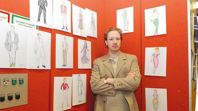 Tenor David Zimmer auf der Probebühne am Bürglaß