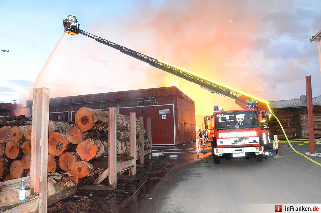 Brand im Sägewerk Untererthal
