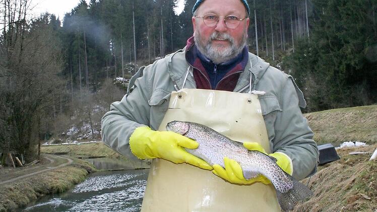22 000 Kilo Forellen und 7000 Kilo Karpfen, Schleie, Hecht und Waller produziert Fischzüchter Karl-Peter Schwegel aus Wüstenstein jährlich.