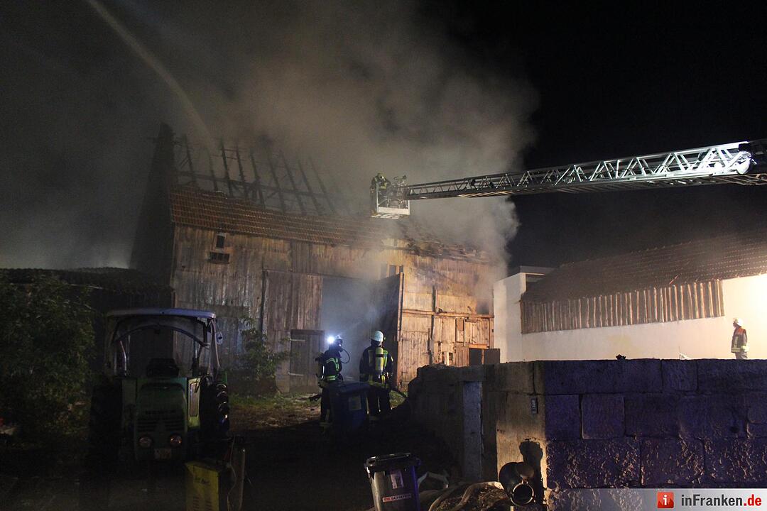 Scheunenbrand in Oberleichtersbach