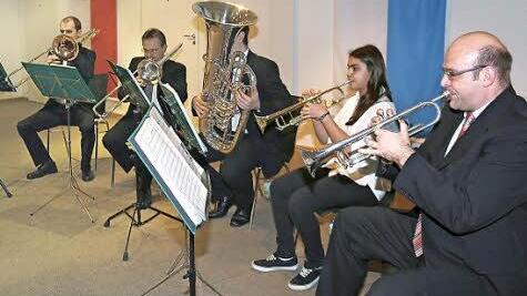 Die Blechbläsergruppe der Städtischen Musikschule