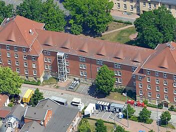 Die ehemalige US-Kommandozentrale soll zum Motor eines neuen IT-Quartiers Bamberg werden. Doch der Bund blockiert derzeit alle Bamberger Pläne.  Foto: Ronald Rinklef