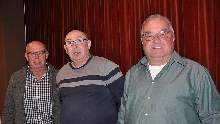 Mit der Ehrennadel in Gold mit Lorbeerkranz und Urkunde des DJK-Sportverbandes wurden geehrt (von links): Herbert Bug, Gebhard Bauer und Martin Möller. Foto: Petra Heurich