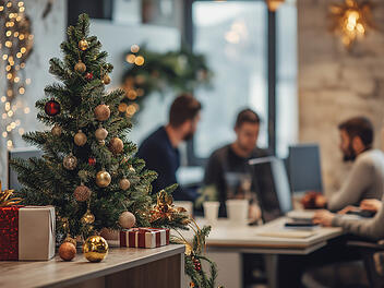 Weihnachten, Arbeiten, Büro, Weihnachtszeit