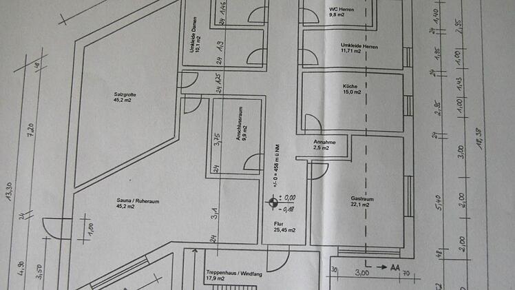 Die Planung für die Wellness-Oase steht.
